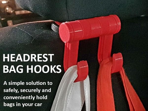 Car Headrest Bag Hooks - image