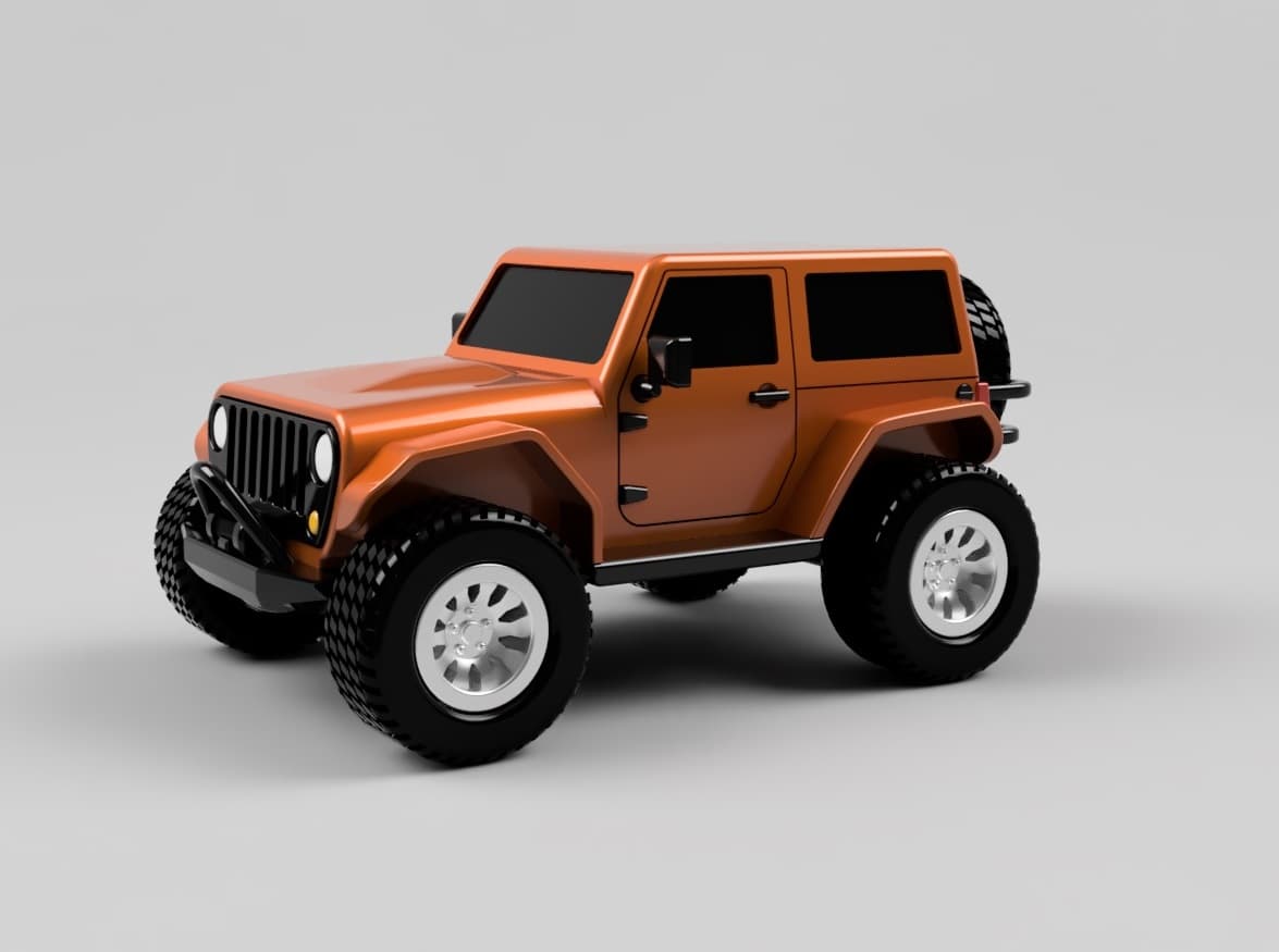 Photo of 2-door JEEP Wrangler - fully printable