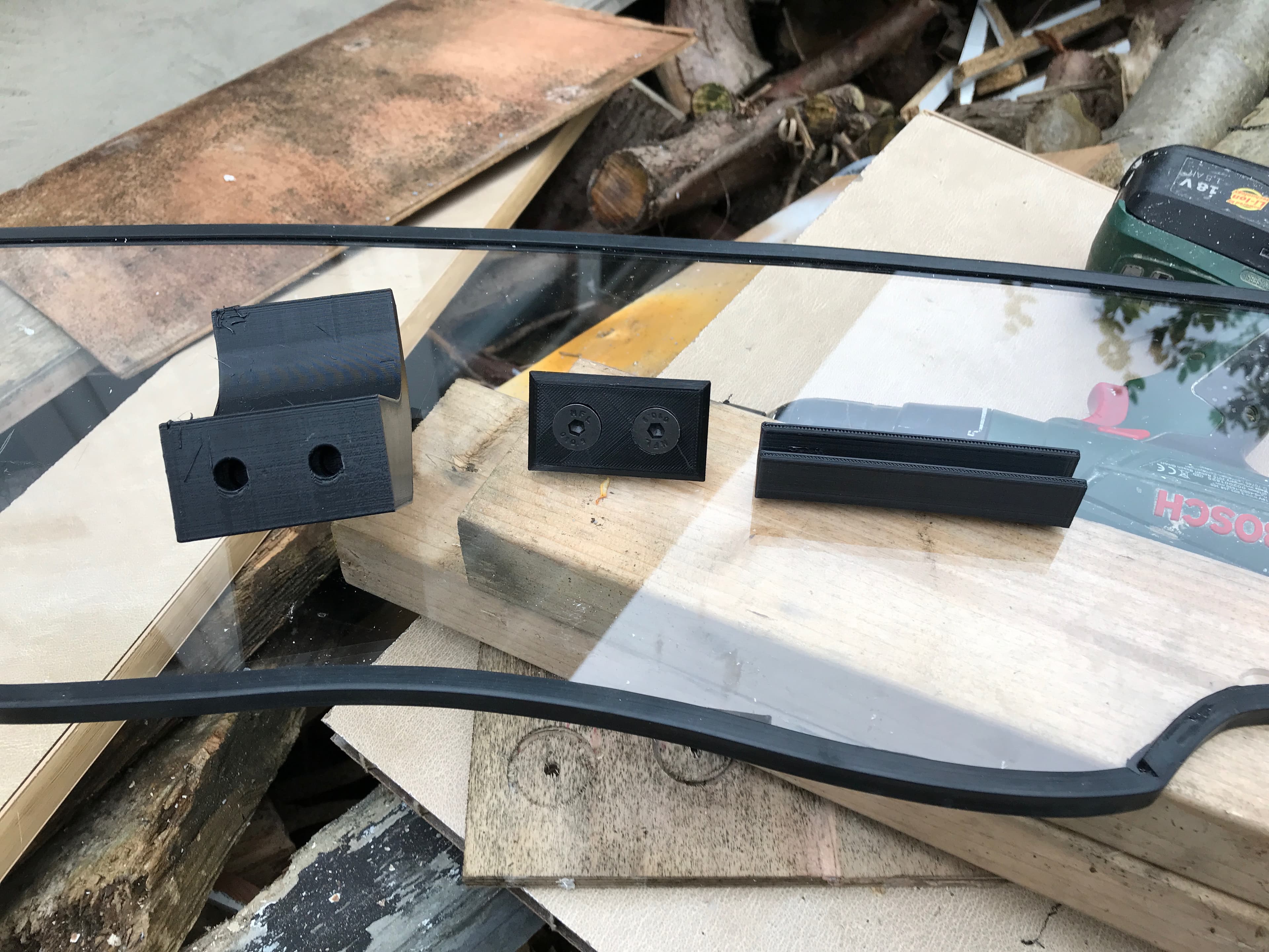 Wind Deflector Mounts for my DIY Wind Deflector for BMW Z4 E85 - image