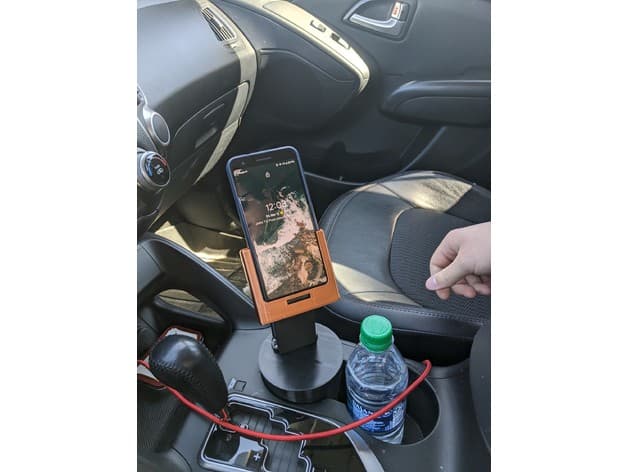 Phone car cup holder- Fits Pixel 3 with case preview