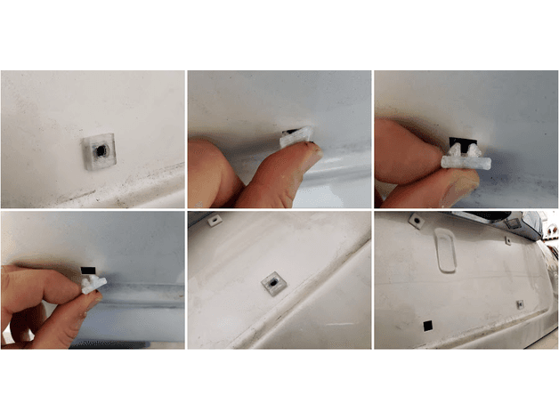 Universal 9.5 mm Square-Hole M5 License-Plate Screw Insert (Fiat 500e Tested) preview