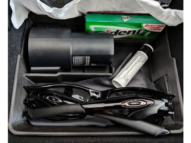 Tesla Model 3 Center Console Tray w/ J1772 Adapter Slot + card slot (no coin slot) - image