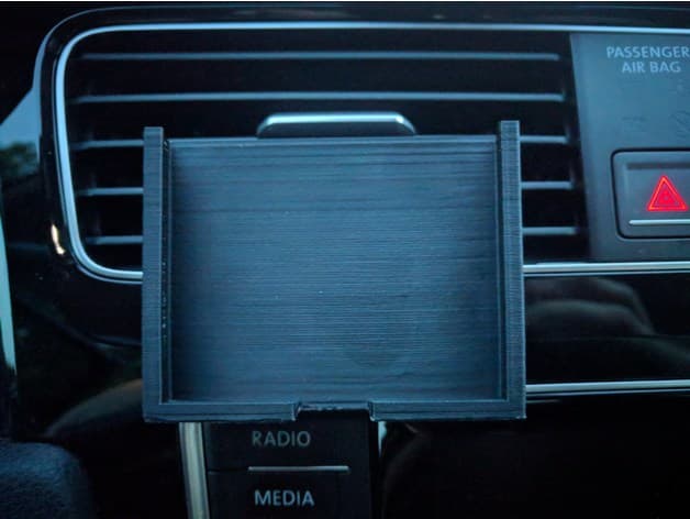 Parametric car vent phone holder (stl for Nexus 5x in VW Golf 7 included) - image