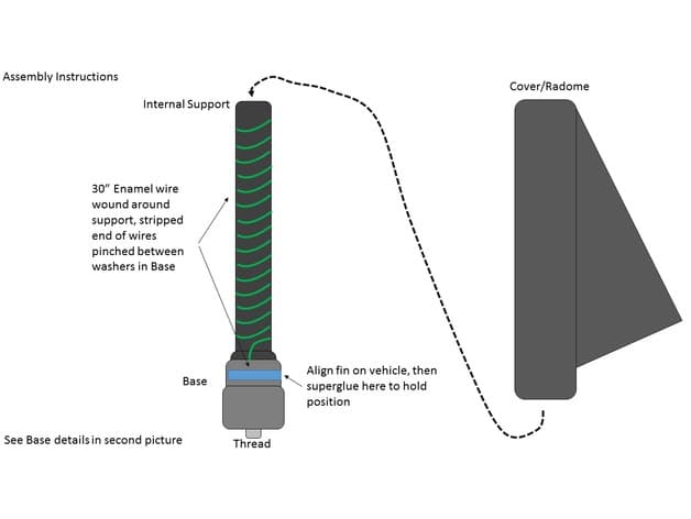 Chrysler/Dodge/Jeep Replacement Antenna - image
