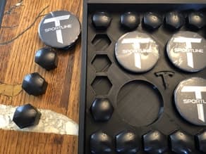 Lug Nut Covers Container for Tesla Model 3 Tsportline Wheels - image