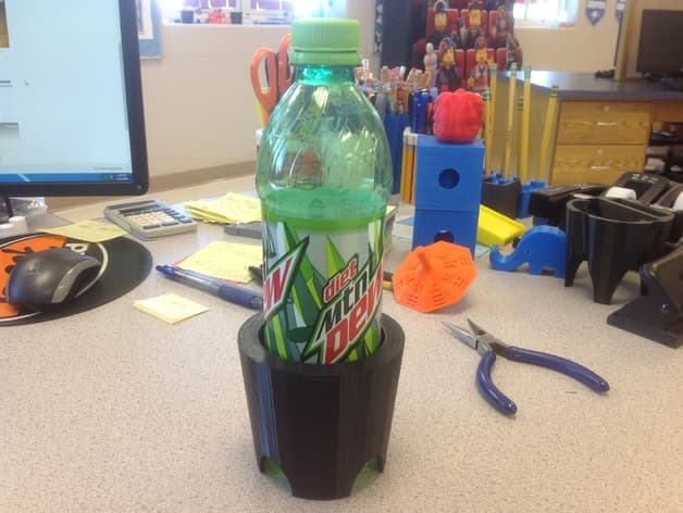 Photo of Cup Holder Insert for 2008 Ford Explorer and 16.9 fl oz Diet Mtn Dew