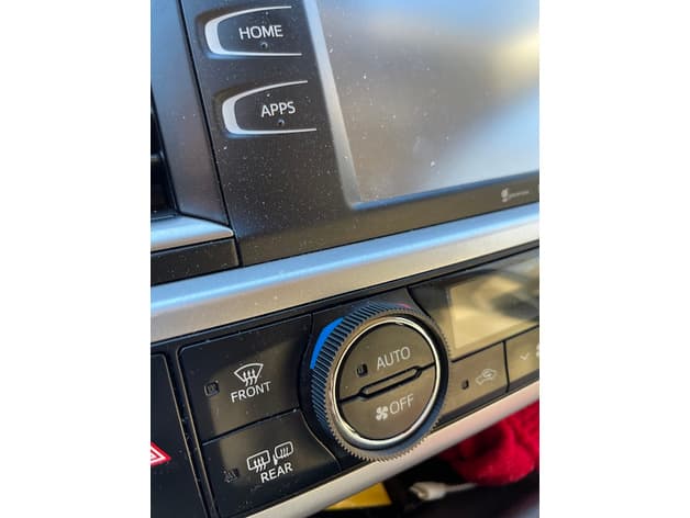 Photo of Toyota Highlander climate knob ring for better grip