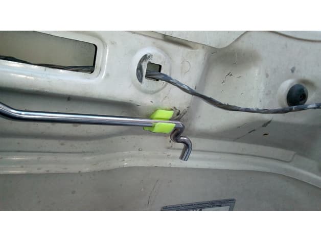 Jeep Wrangler TJ hood prop rod holder preview