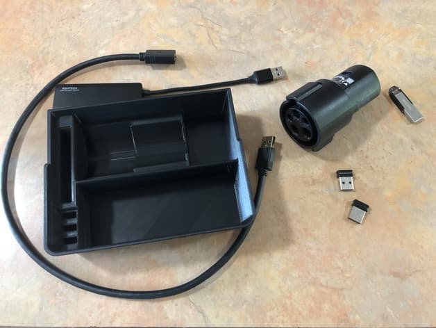 Tesla Model 3 Tray with Integrated USB Hub + J1772 Slot preview