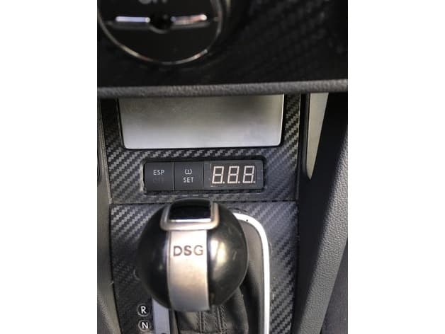 Volkswagen Golf V middle console button LED 3 digit holder preview