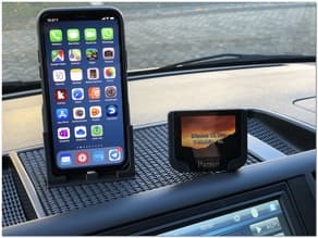 VW T5 Dashboard iPhone 11 Pro holder with charger and parking card slot preview