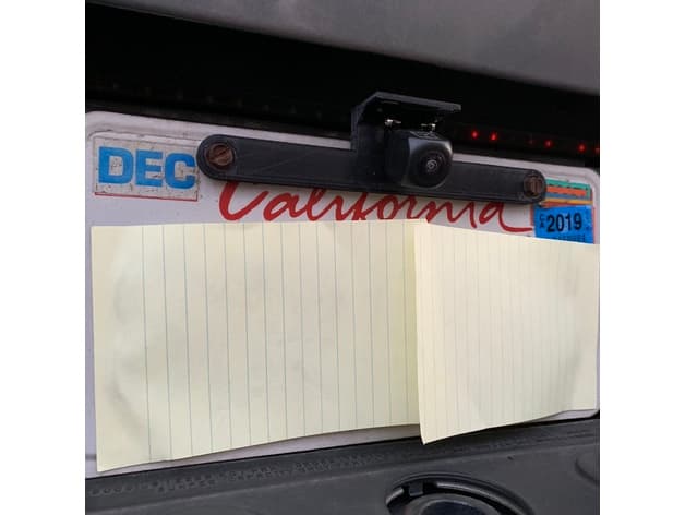 Photo of License plate back up camera U.S.