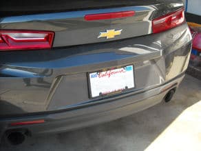 Camaro (mostly) license plate frame preview