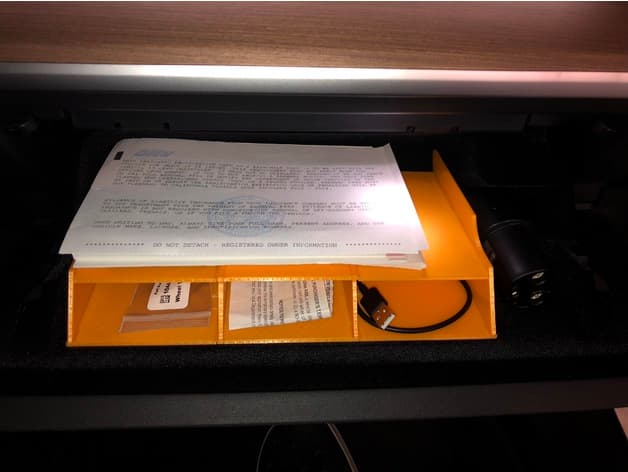Tesla Model 3 glovebox organizer shelf preview