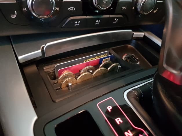 Photo of Audi A6 C7 smartphone, key, card and coin holder - Ash Tray replacement V2