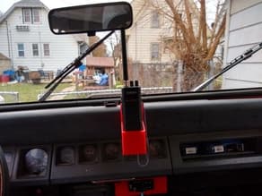 Jeep YJ - Uniden handheld CB dash mount holder preview