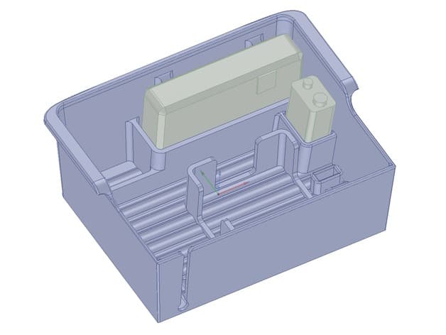 Tesla Model 3 center console tray bin storage - MOD for 9V block, USB sticks, USB power cable slot, Remote, and tiny things preview