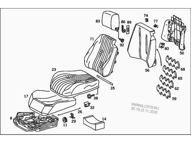Mercedes Seat Cushion Clip 1409883778 preview