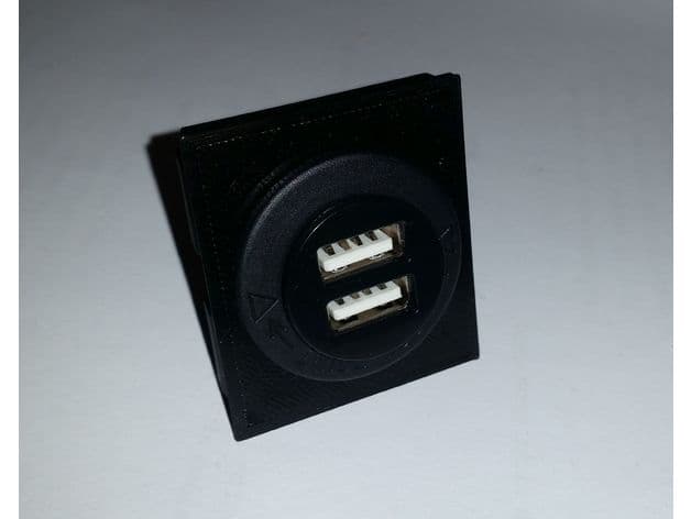 Photo of Switch Blank for VW flat, double, with hole for USB socket